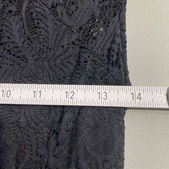 Privy Black Lace Maxi Dress Women's Size M Bodycon Gothic Gown Sexy - Picture 5 of 13